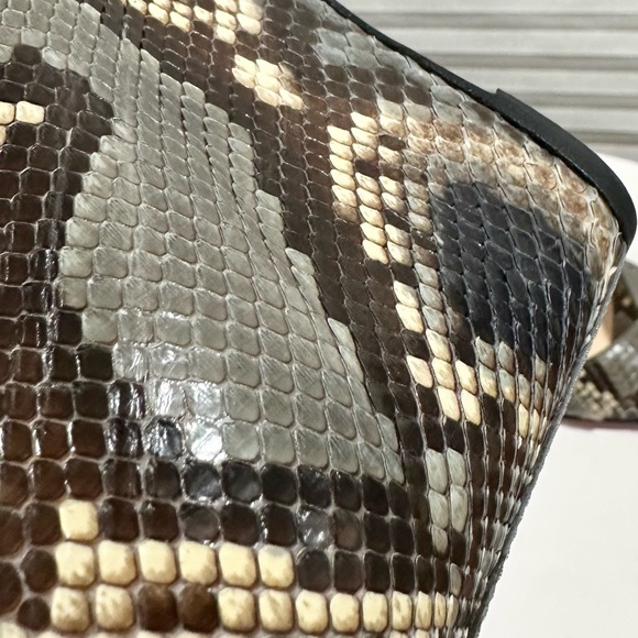 🌺CHRISTIAN LOUBOUTIN🌺 Leather Snakeskin Python Leather Wedge Size: 36.5 - Picture 9 of 12